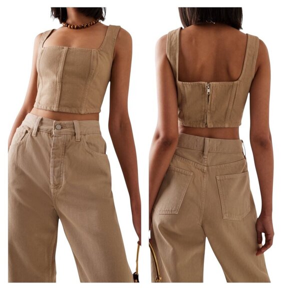 Mara Hoffman Tops - Mara Hoffman Amal Crop Top Sand Size 16 NWT Organic Cotton